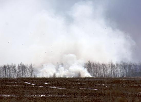 Полигон ТКО горит в Богородском районе Нижегородской области