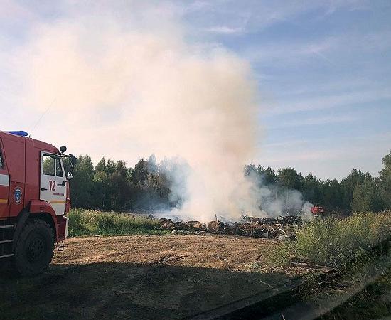 Мэрия рапортует, что потушена вспыхнувшая свалка возле леса в Нижнем Новгороде