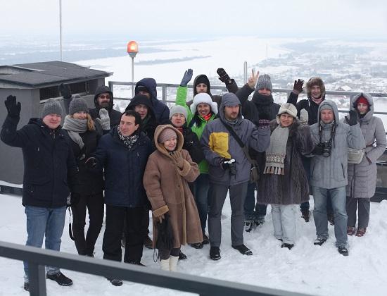 Архитекторы и журналисты поднялись на крышу самого высокого здания в Нижнем Новгороде