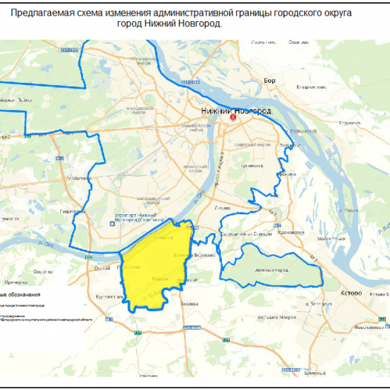 Границы Нижнего Новгорода планируется расширить за счёт Богородского района