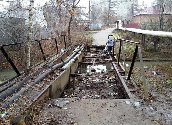 Мост находится в недопустимом состоянии в Ленинском районе Нижнего Новгорода